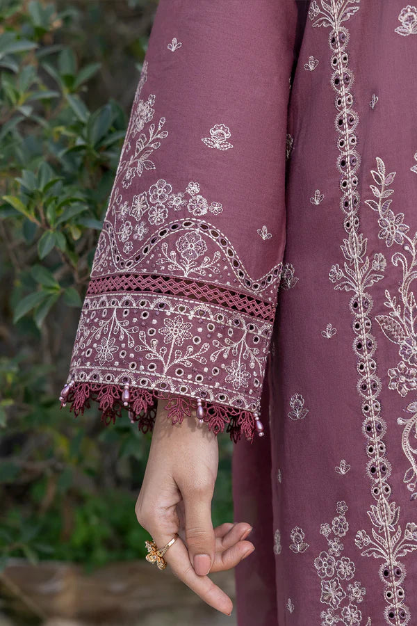 Farasha | Summer Weaves Embroidered lawn'26 | Dusty Rose