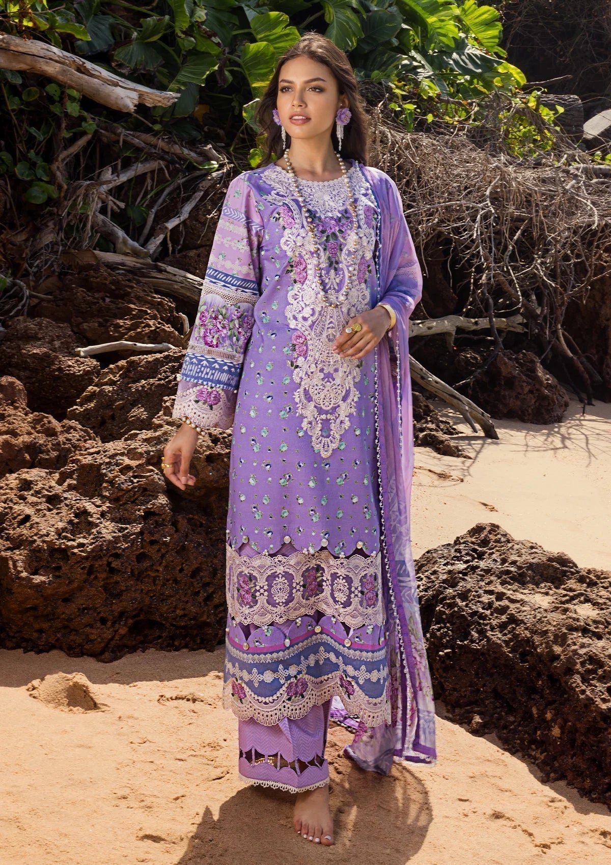 ELAF Signature Embroidered Lawn  3Pc Suit ESL-04A MADEMOISELLE