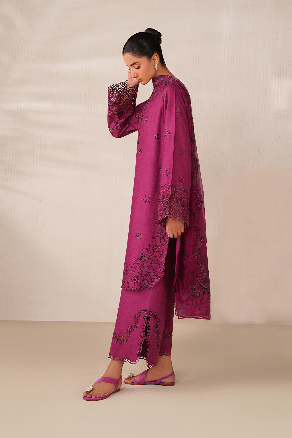 Iznik | Ramadan Edit | UE-593 Embroidered Textured Lawn