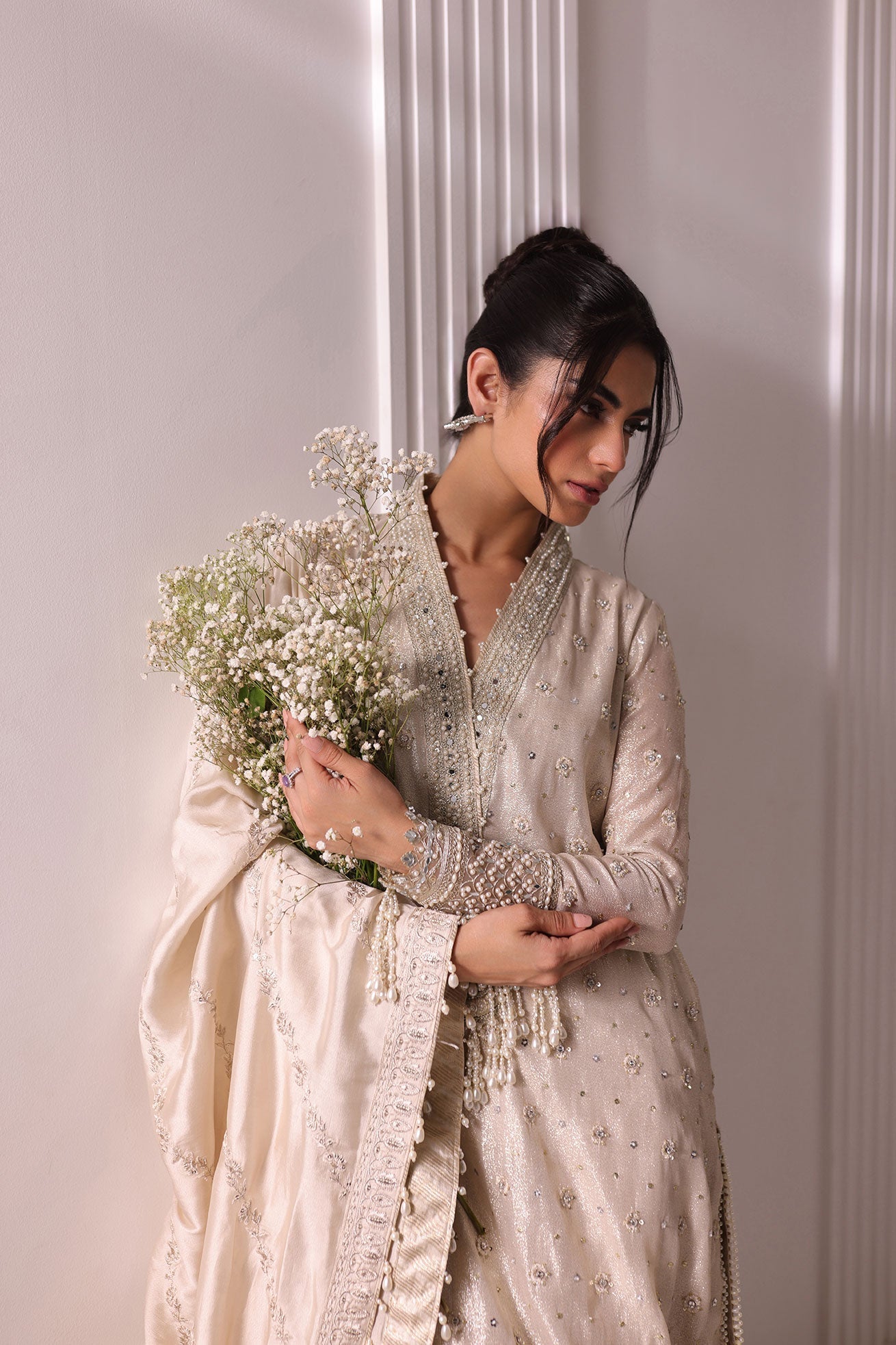 Dhanak | DHANAK COUTURE | Sierra:  SS24HF-3018 OFF WHITE 3Pcs