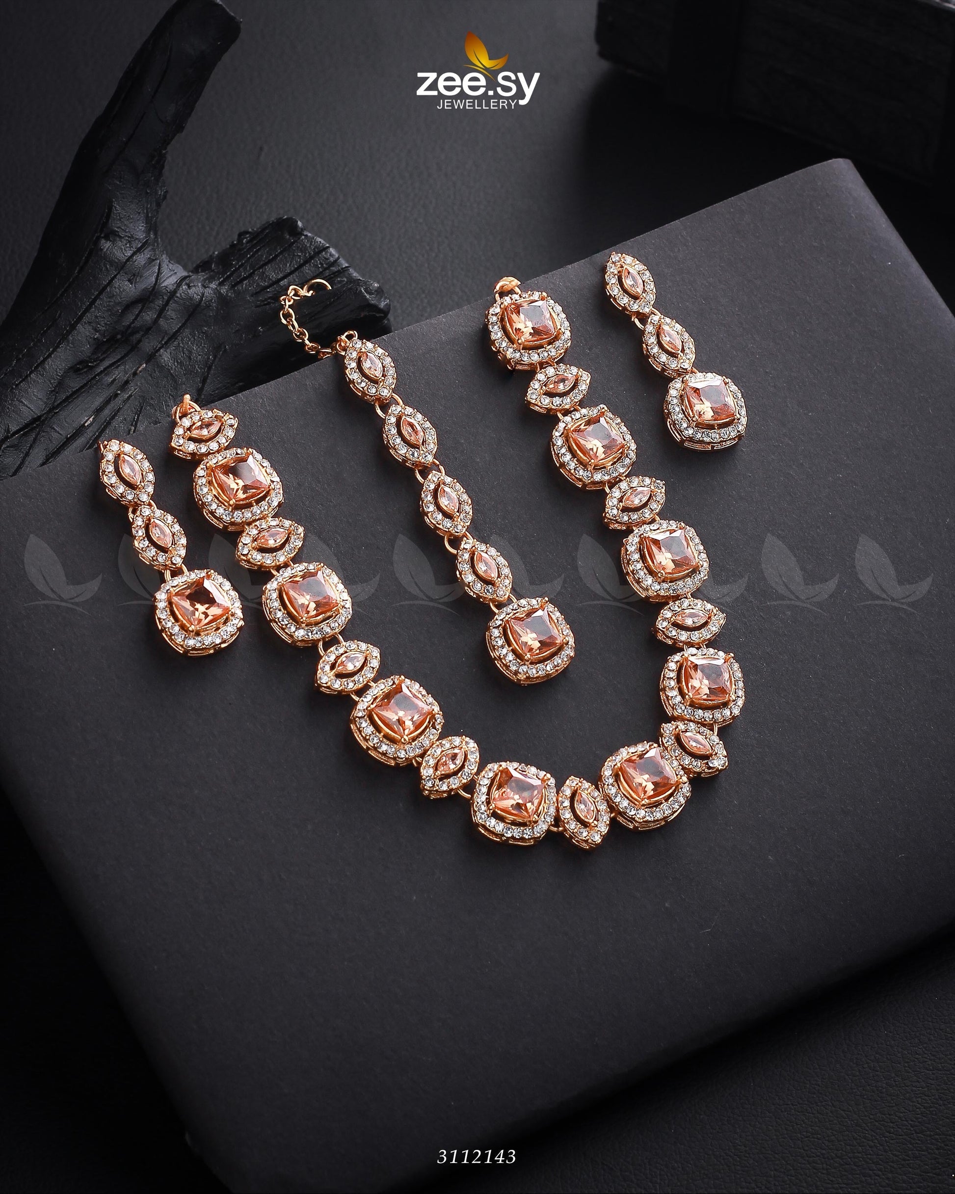 Scabiosa Necklace Set - Libasekhas
