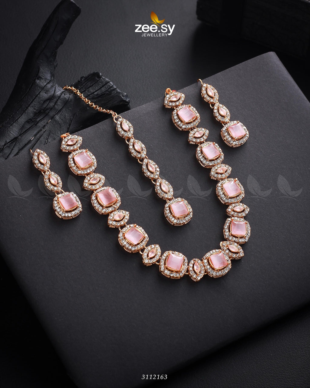 Scabiosa Necklace Set - Libasekhas