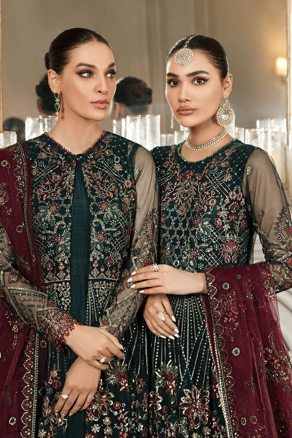 Zarif | Mehroz Formals | PINE GREEN - House Of Anaya