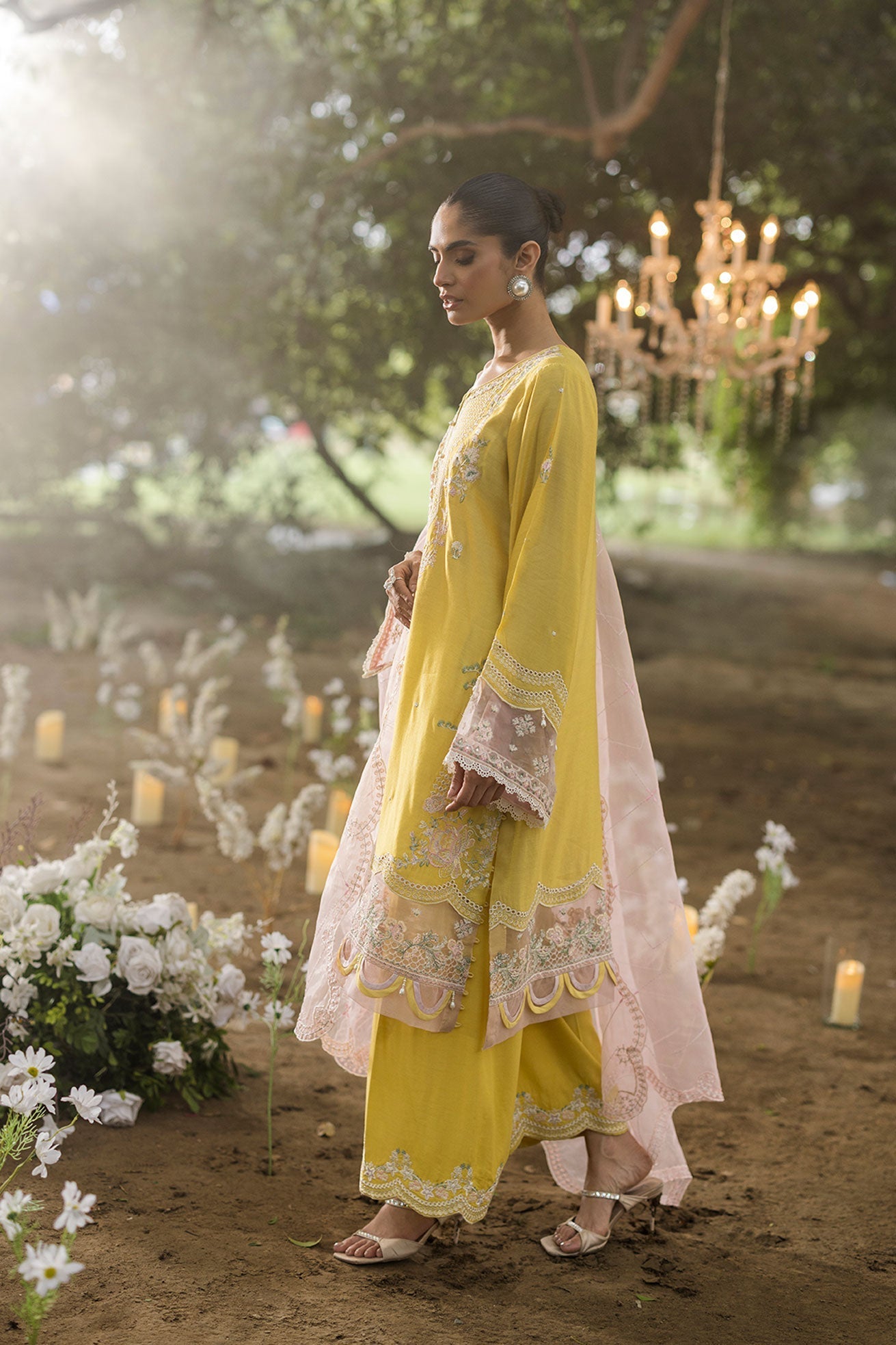 Dhanak | Jardin- Festive Stitched | SS25DU-3206 YELLOW 3Pcs