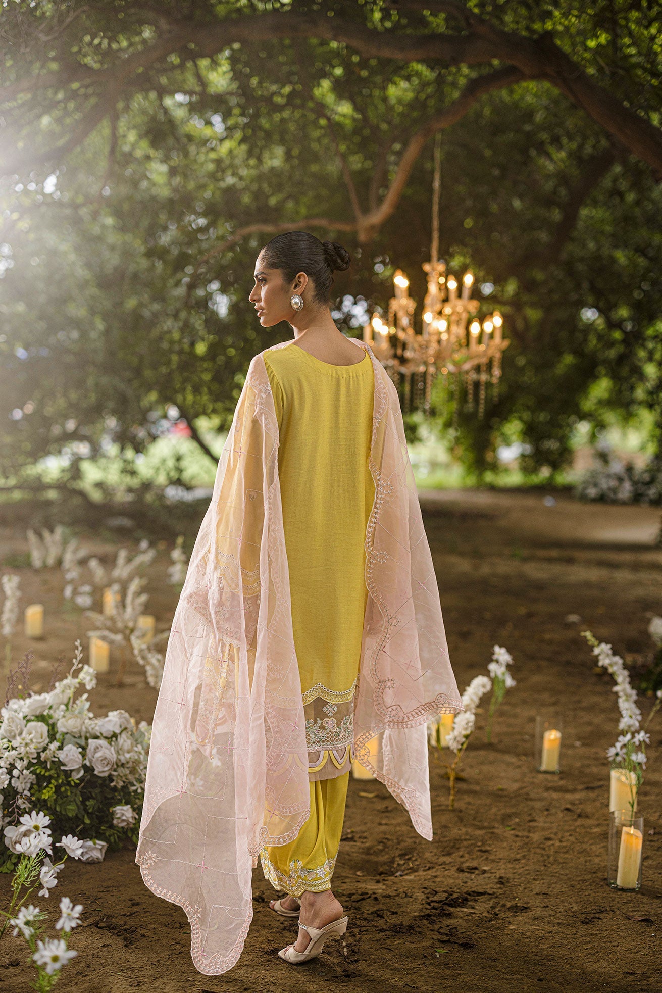 Dhanak | Jardin- Festive Stitched | SS25DU-3206 YELLOW 3Pcs