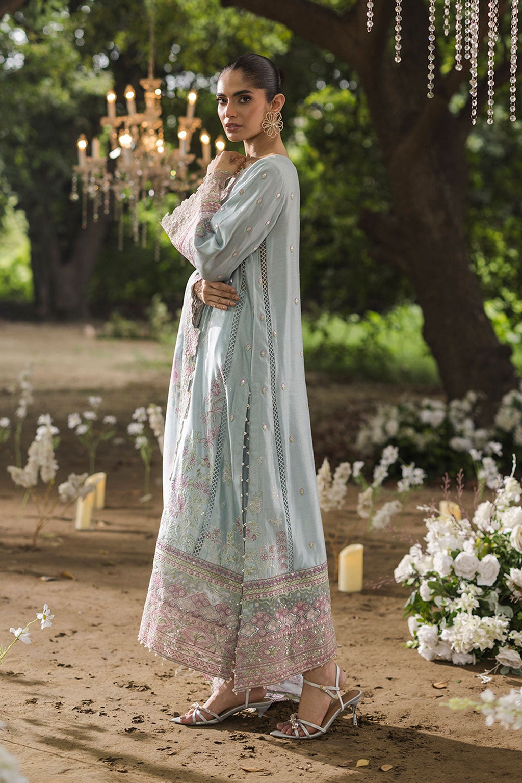 Dhanak | Jardin- Festive Stitched | SS25DU-3208 SKY BLUE 3Pcs