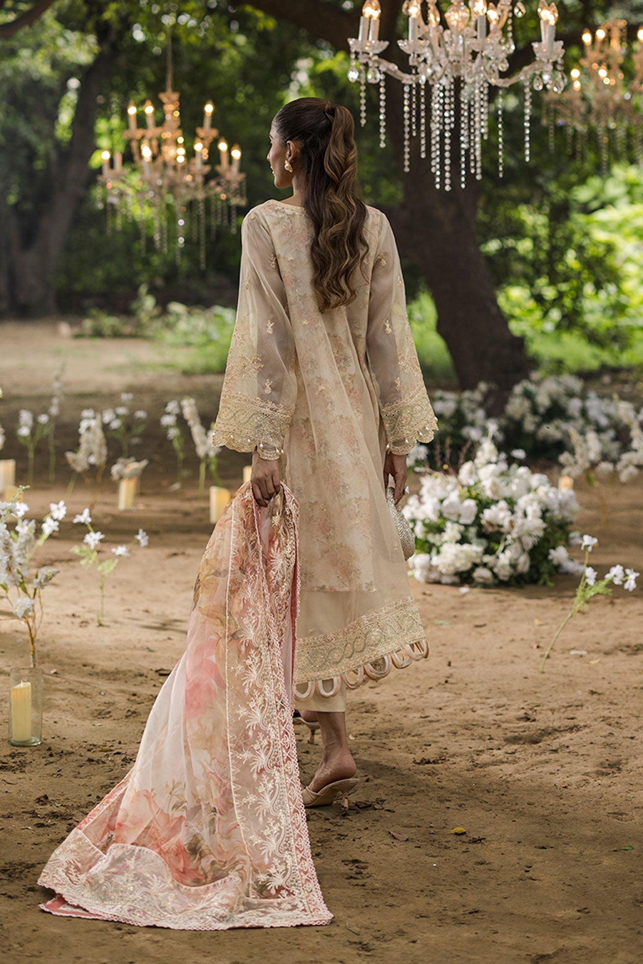 Dhanak | Jardin- Festive Stitched | SS25DU-3210 BEIGE 3Pcs