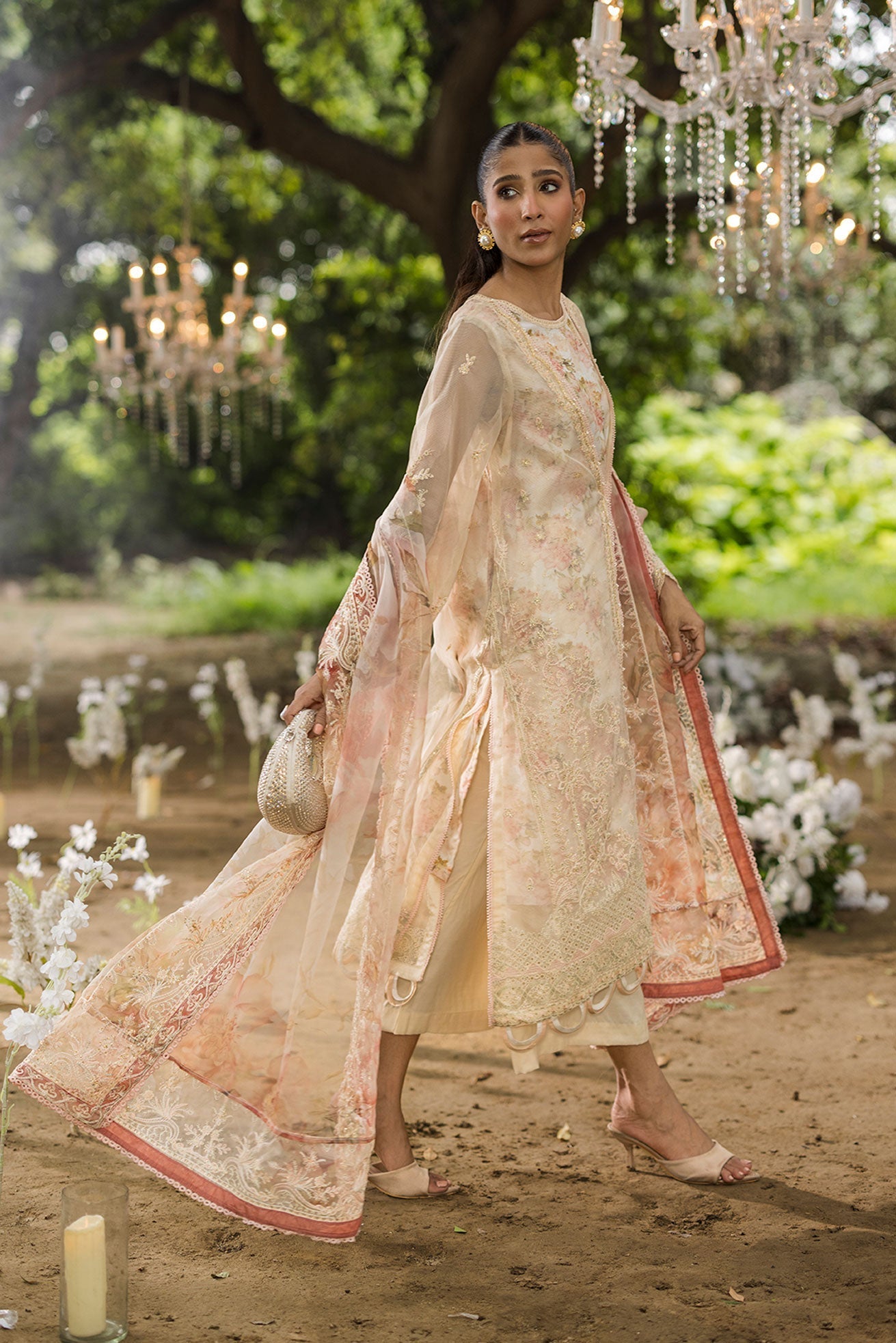 Dhanak | Jardin- Festive Stitched | SS25DU-3210 BEIGE 3Pcs