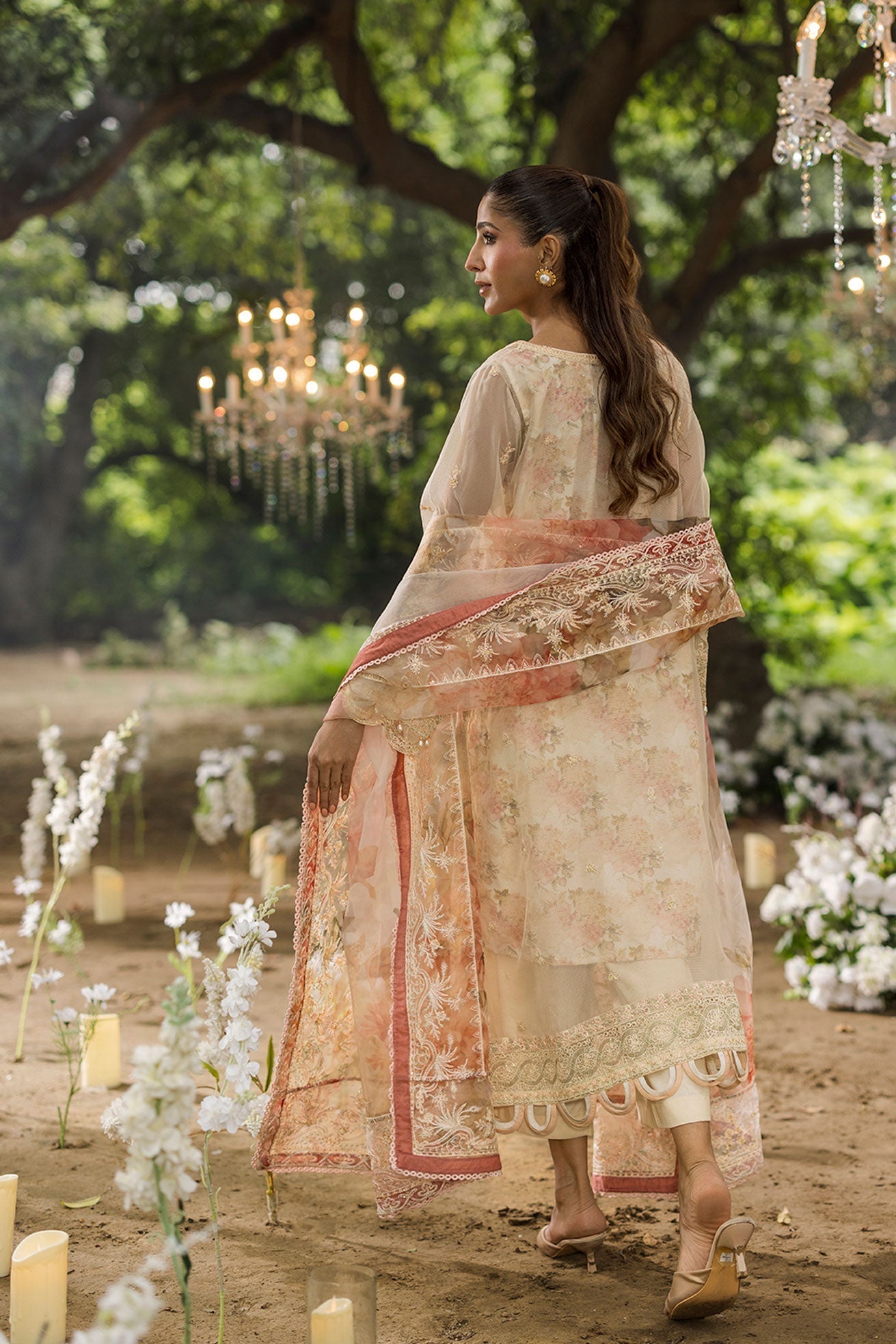 Dhanak | Jardin- Festive Stitched | SS25DU-3210 BEIGE 3Pcs