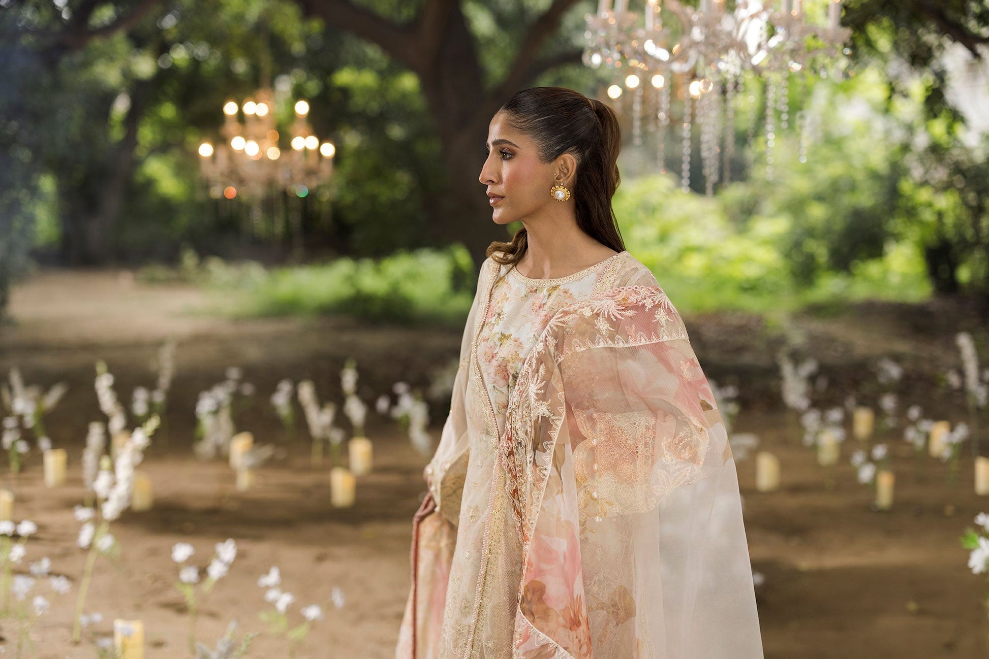 Dhanak | Jardin- Festive Stitched | SS25DU-3210 BEIGE 3Pcs