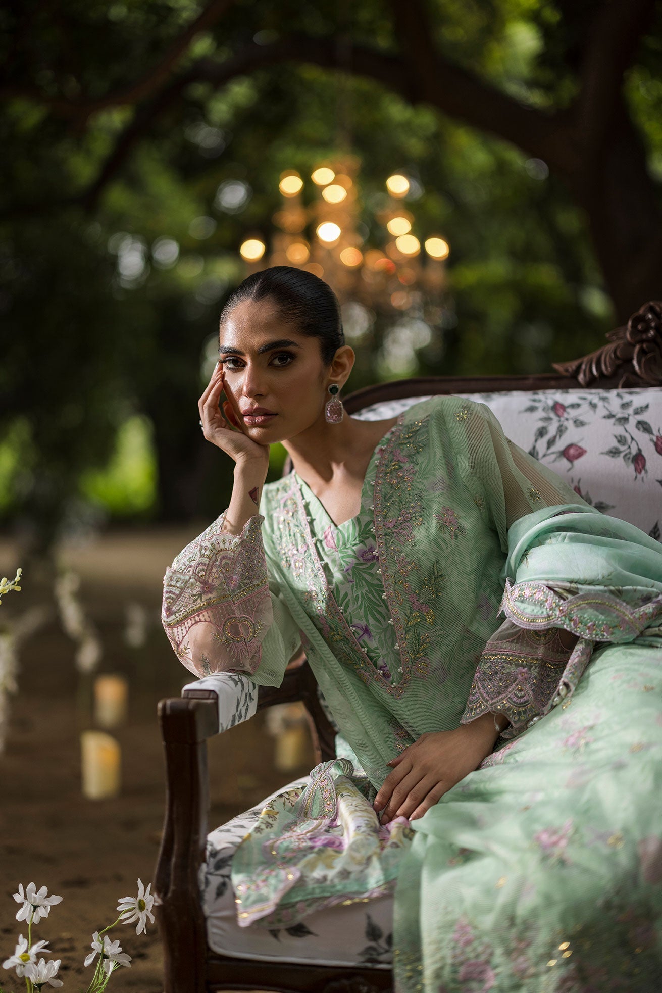Dhanak | Jardin- Festive Stitched | SS25DU-3211 L-GREEN 3Pcs