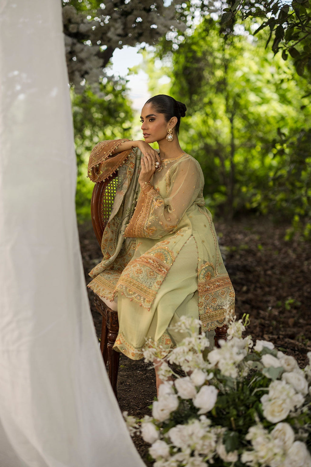 Dhanak | Jardin- Festive Stitched | SS25DU-3212 GREEN 3Pcs