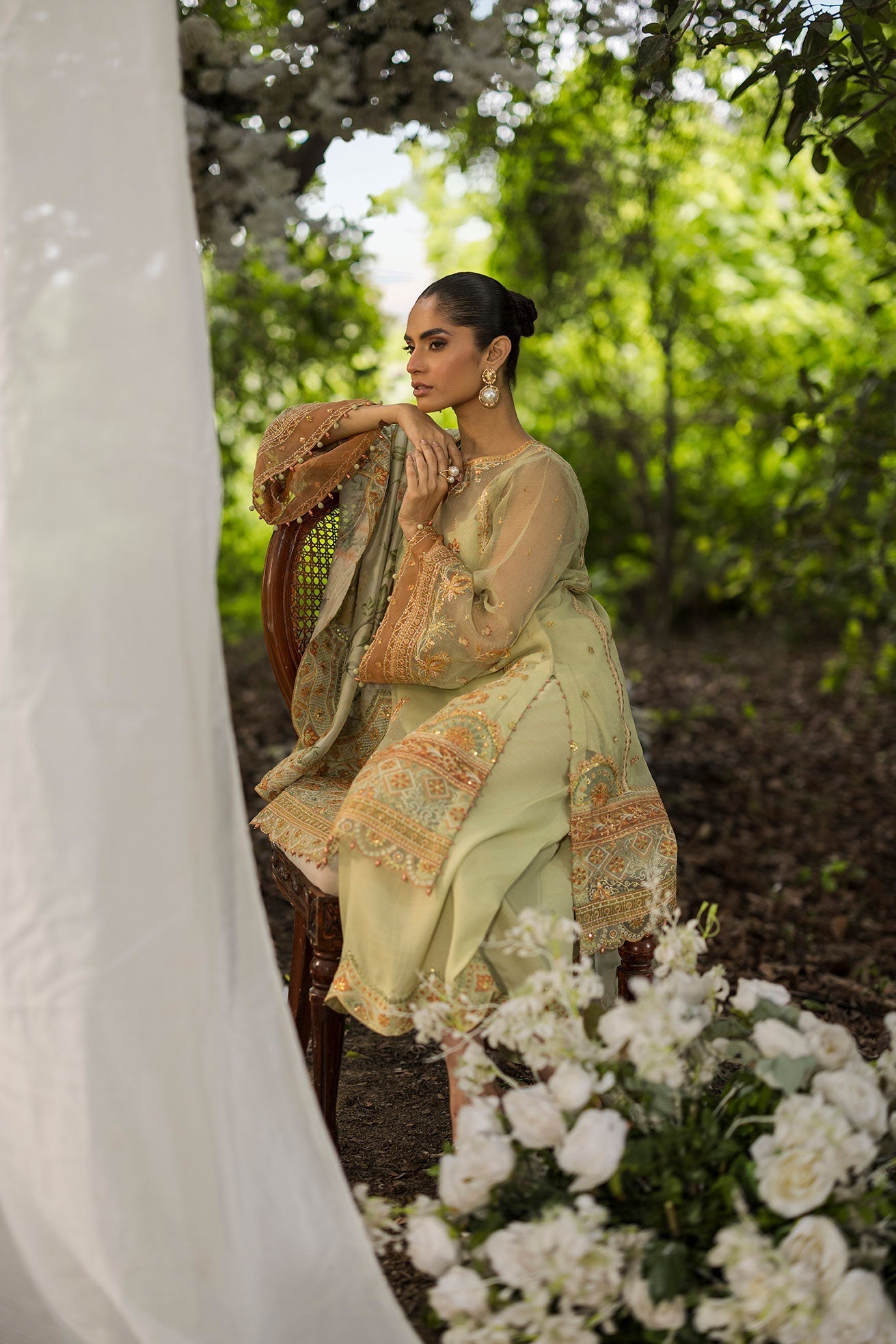 Dhanak | Jardin- Festive Stitched | SS25DU-3212 GREEN 3Pcs