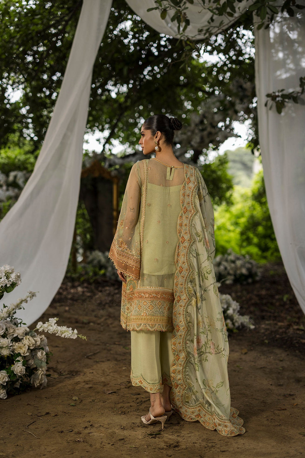 Dhanak | Jardin- Festive Stitched | SS25DU-3212 GREEN 3Pcs