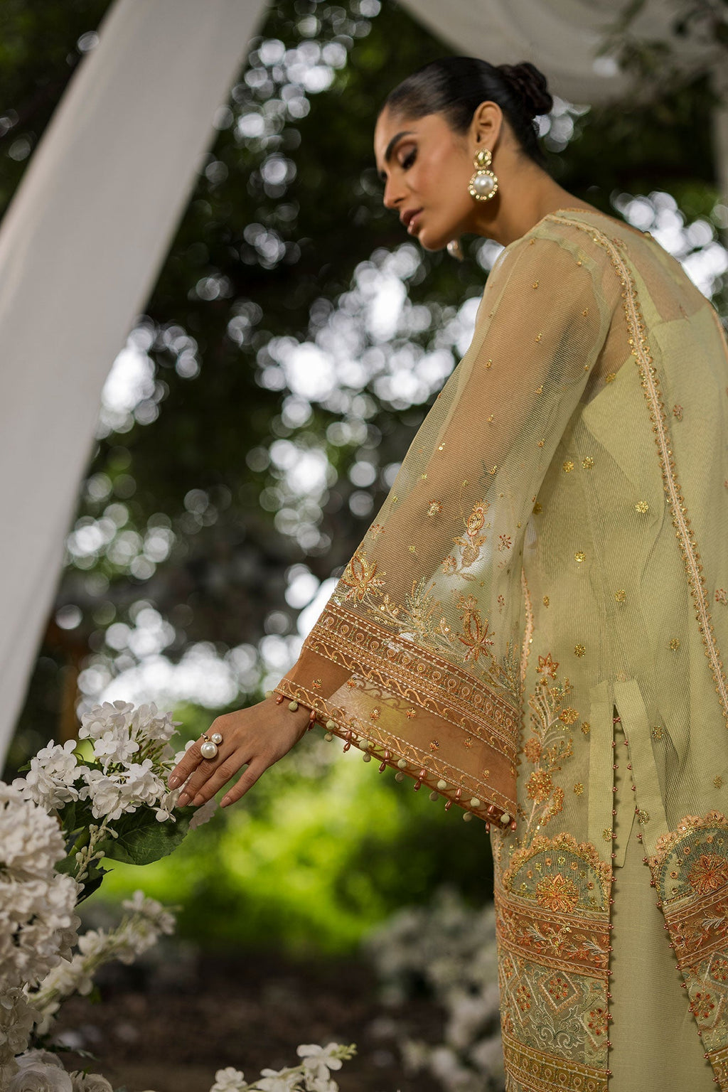 Dhanak | Jardin- Festive Stitched | SS25DU-3212 GREEN 3Pcs