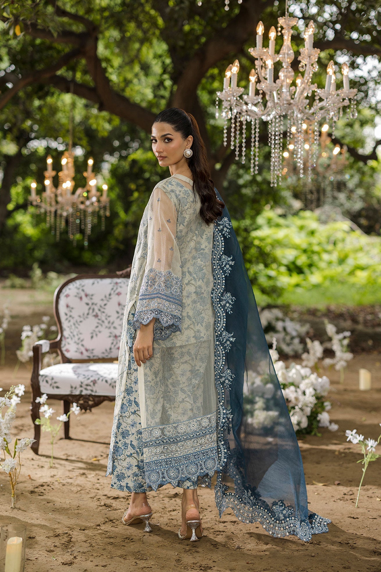 Dhanak | Jardin- Festive Stitched | SS25DU-3213 GREY 3Pcs