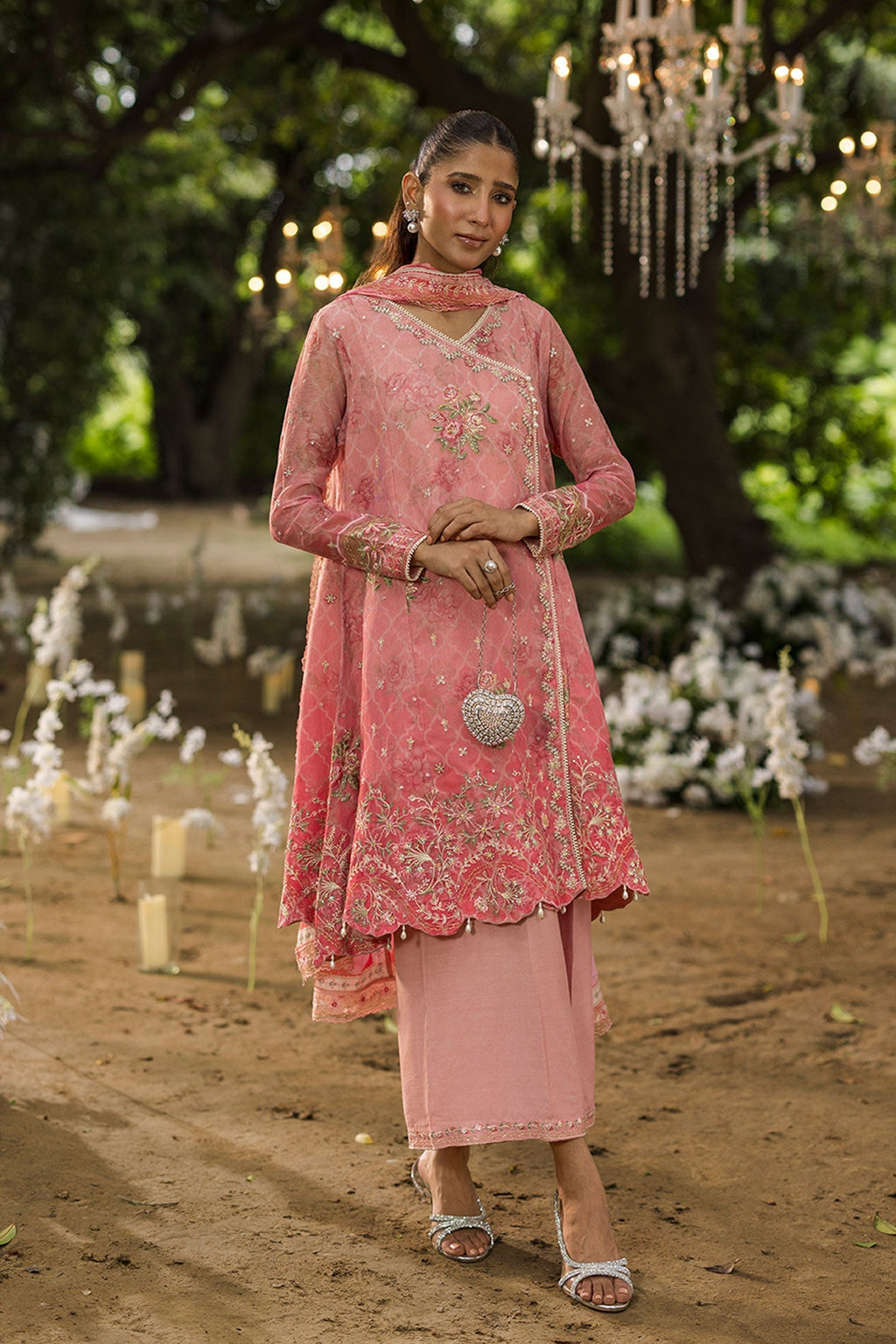 Dhanak | Jardin- Festive Stitched | SS25DU-3214 PINK 3Pcs