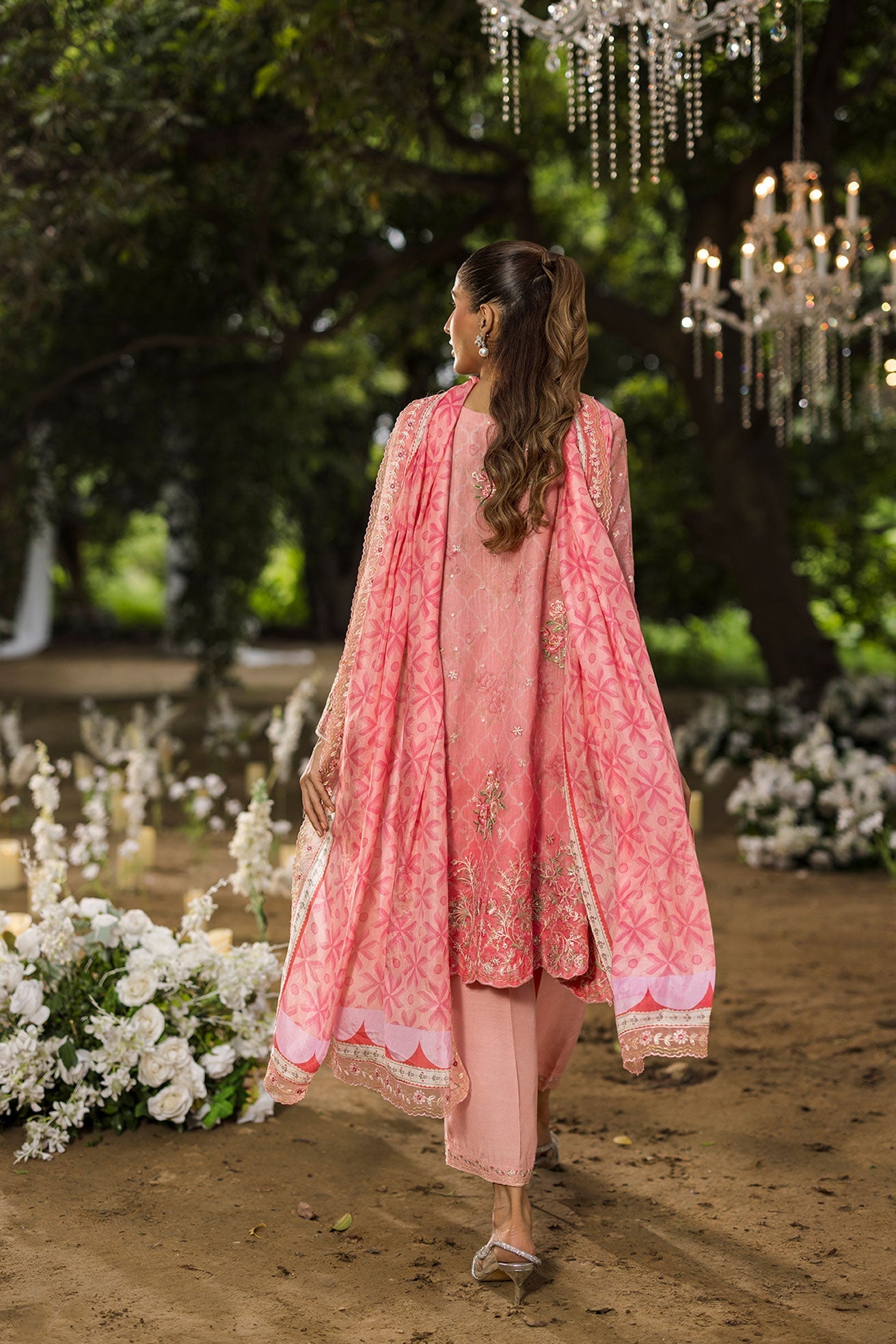 Dhanak | Jardin- Festive Stitched | SS25DU-3214 PINK 3Pcs