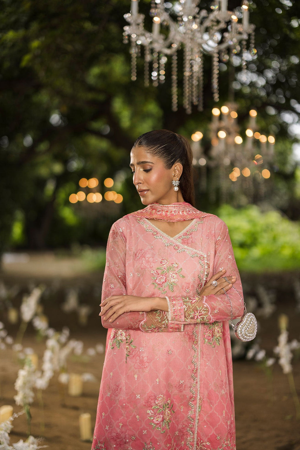 Dhanak | Jardin- Festive Stitched | SS25DU-3214 PINK 3Pcs