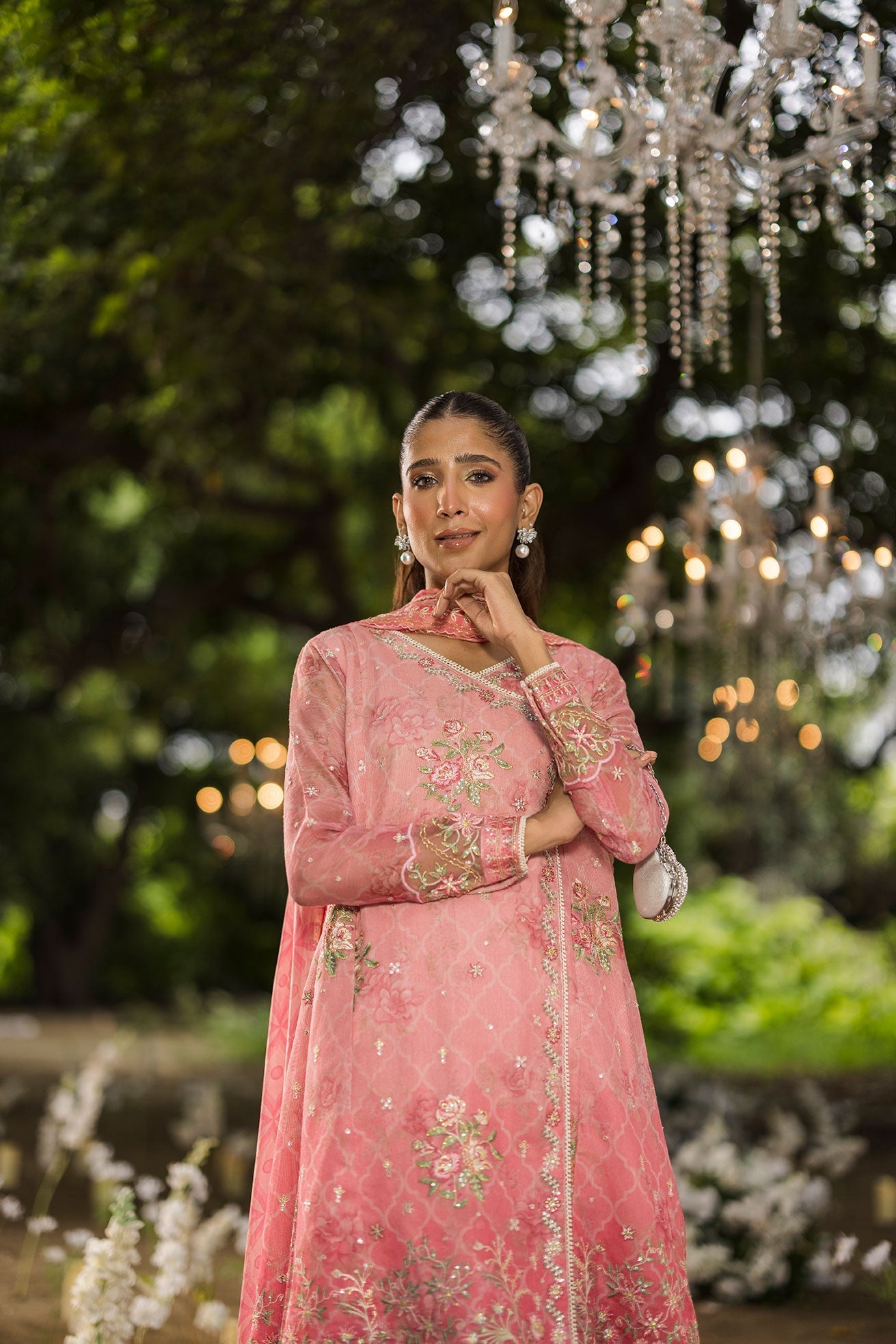 Dhanak | Jardin- Festive Stitched | SS25DU-3214 PINK 3Pcs
