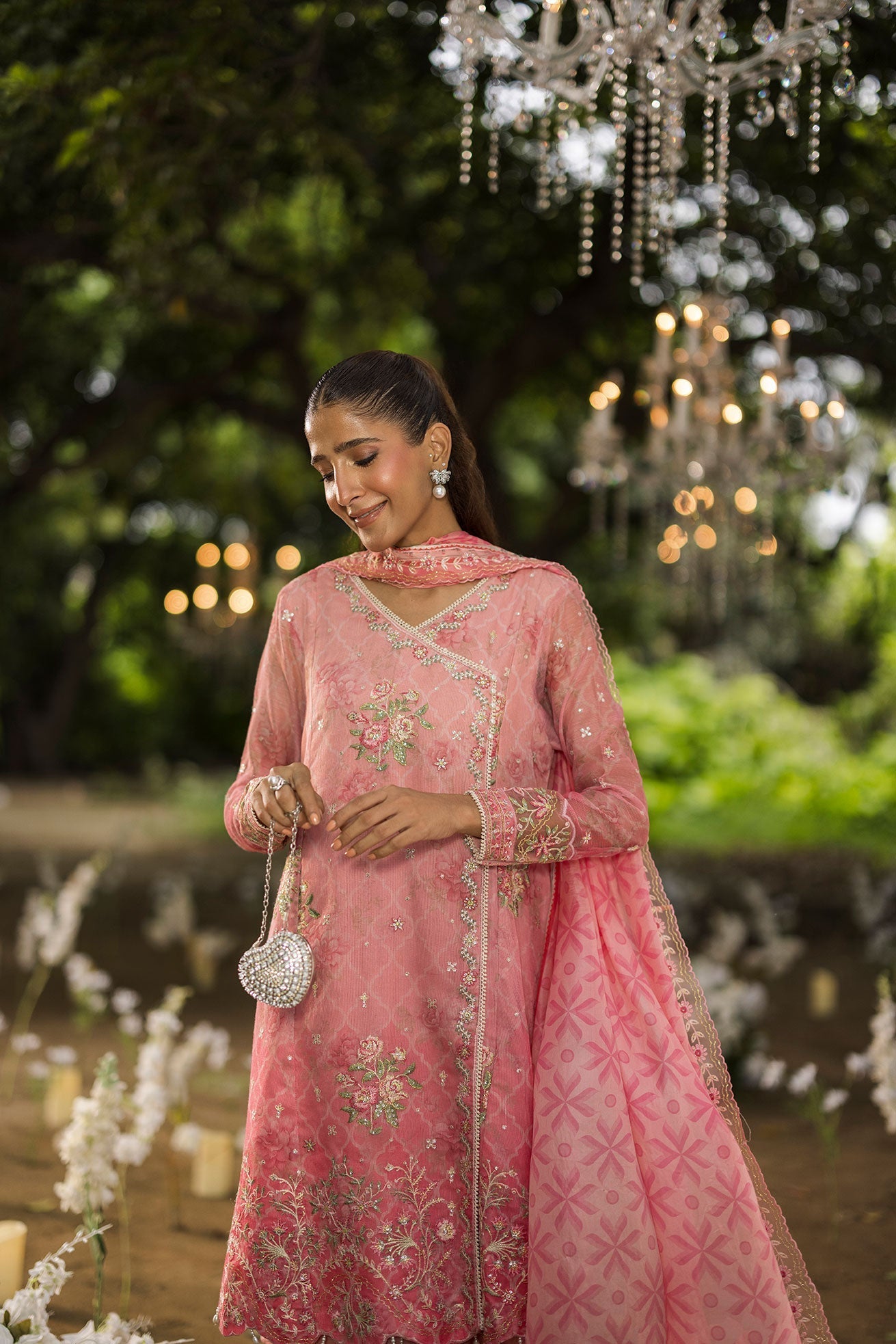 Dhanak | Jardin- Festive Stitched | SS25DU-3214 PINK 3Pcs