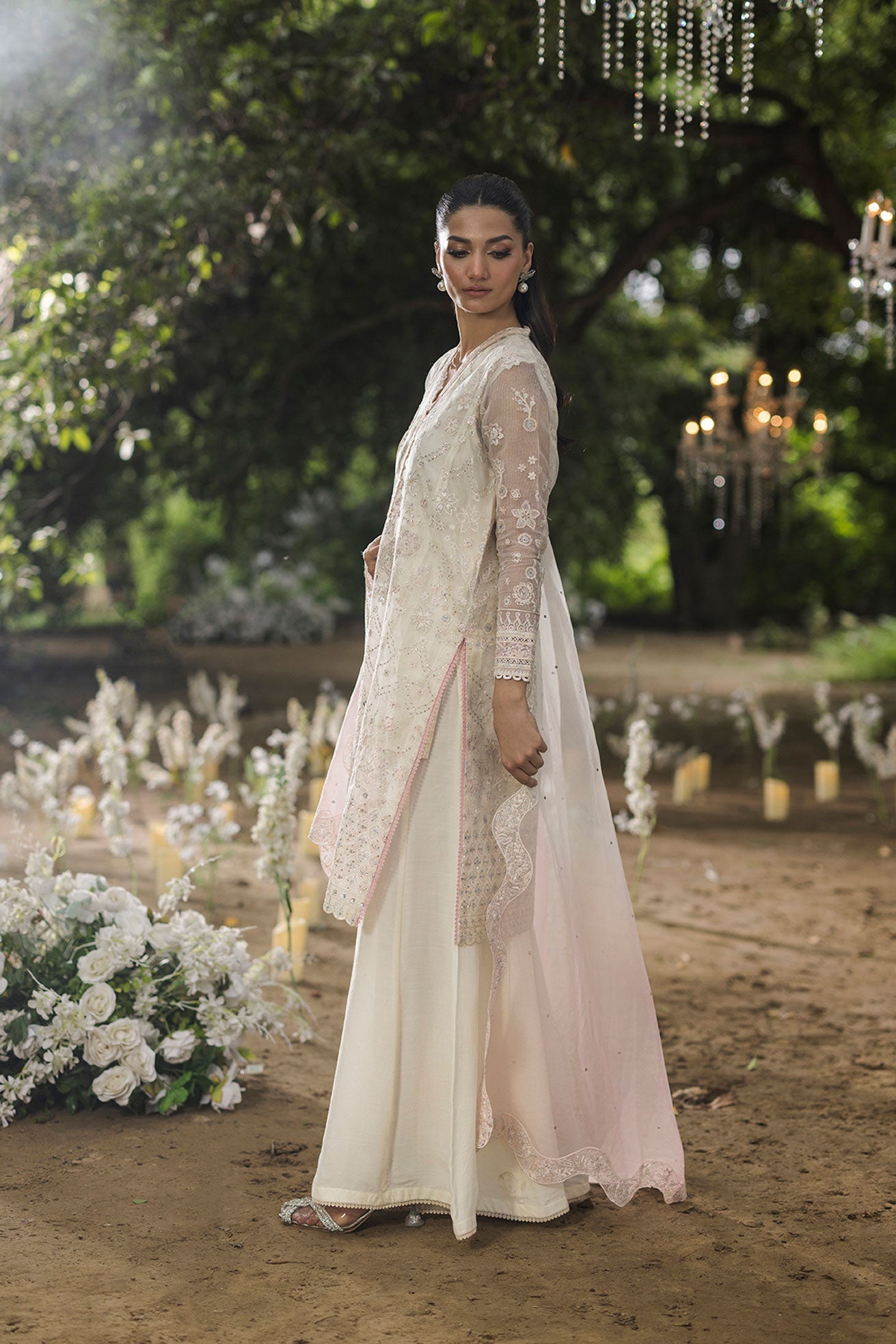 Dhanak | Jardin- Festive Stitched | SS25DU-3215 OFF-WHITE 3Pcs