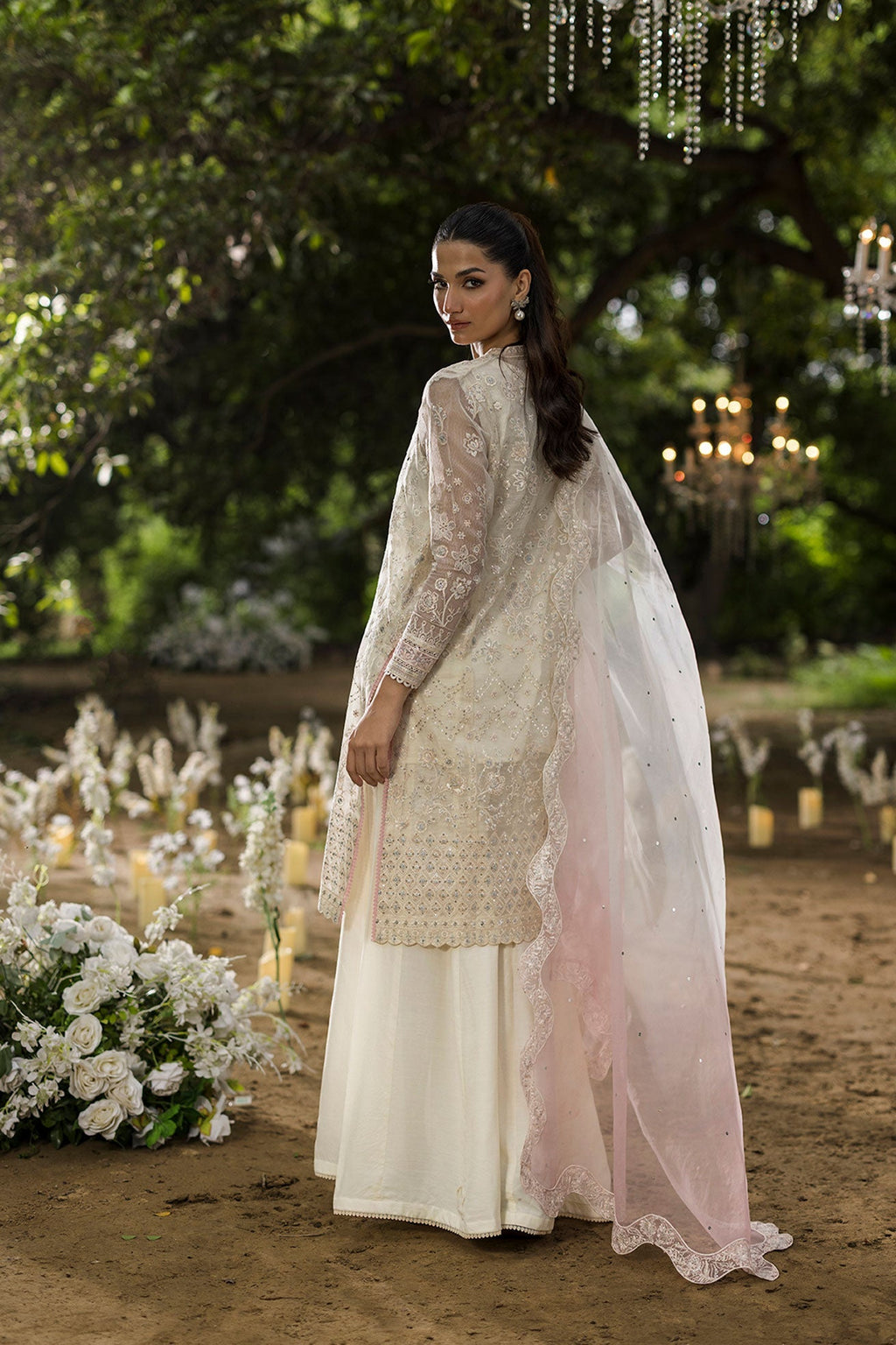 Dhanak | Jardin- Festive Stitched | SS25DU-3215 OFF-WHITE 3Pcs