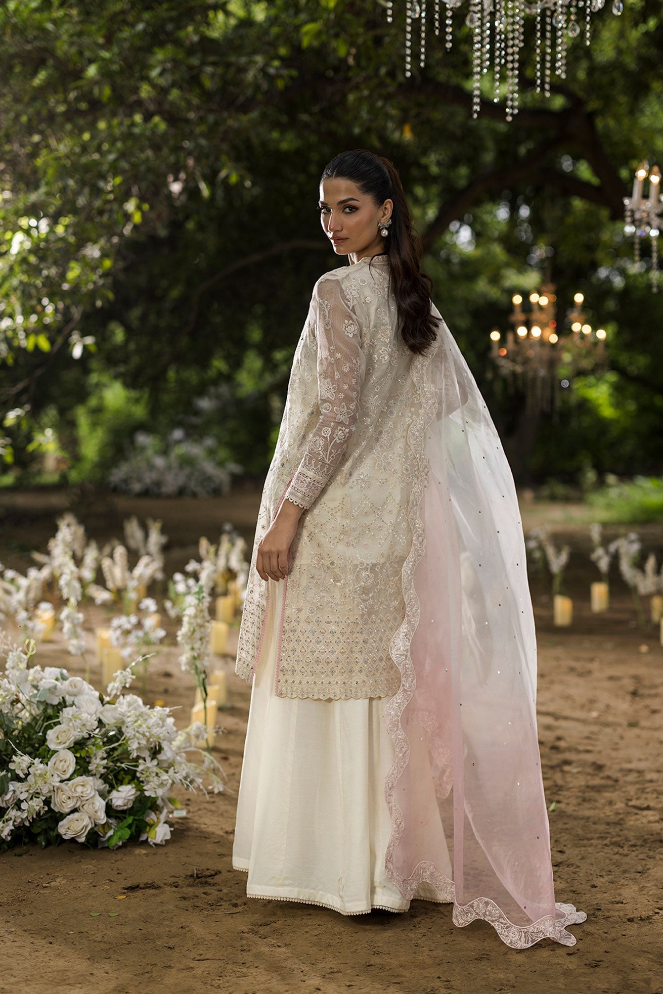 Dhanak | Jardin- Festive Stitched | SS25DU-3215 OFF-WHITE 3Pcs