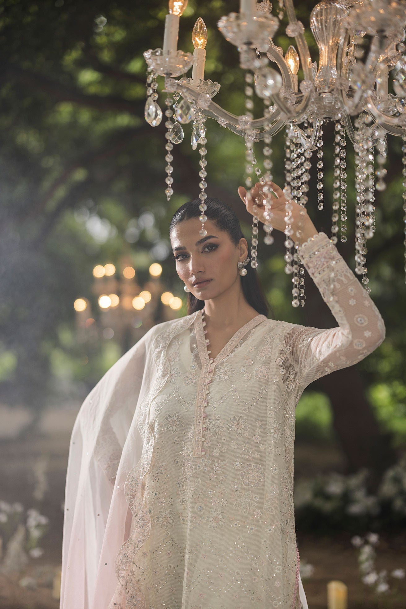 Dhanak | Jardin- Festive Stitched | SS25DU-3215 OFF-WHITE 3Pcs