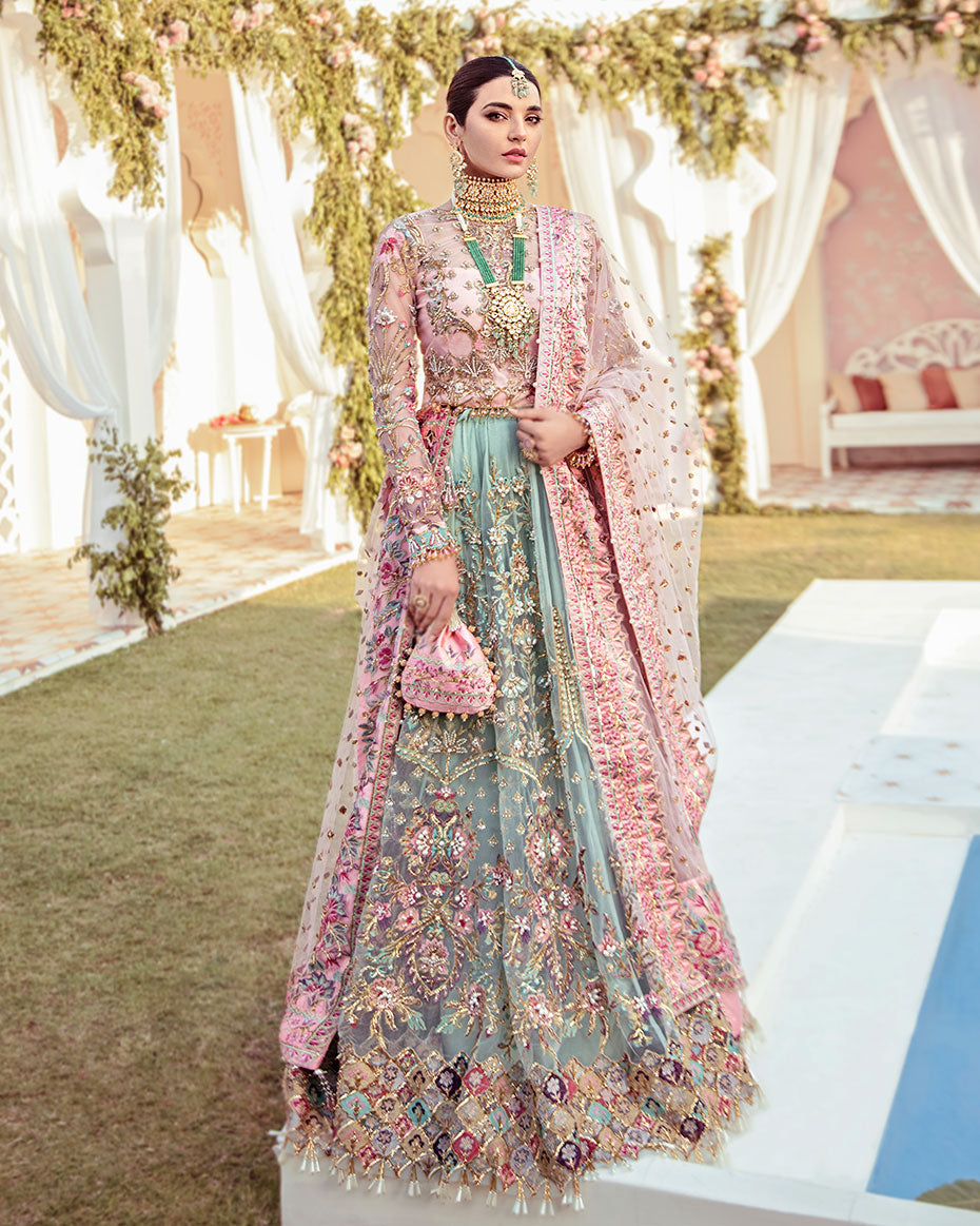 Gulaal | Wedding Formals | Joli Embroidered Net 3-Piece Suit WS-03 - House Of Anaya