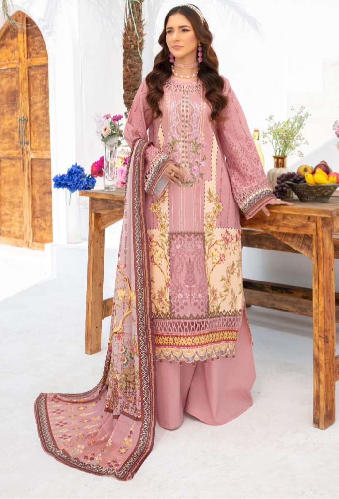Humdum | Saira Bano Lawn 24 | D01 - House Of Anaya