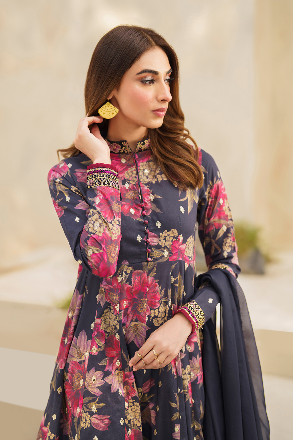 Iznik | Festive lawn 24 | SFL-12 - House Of Anaya