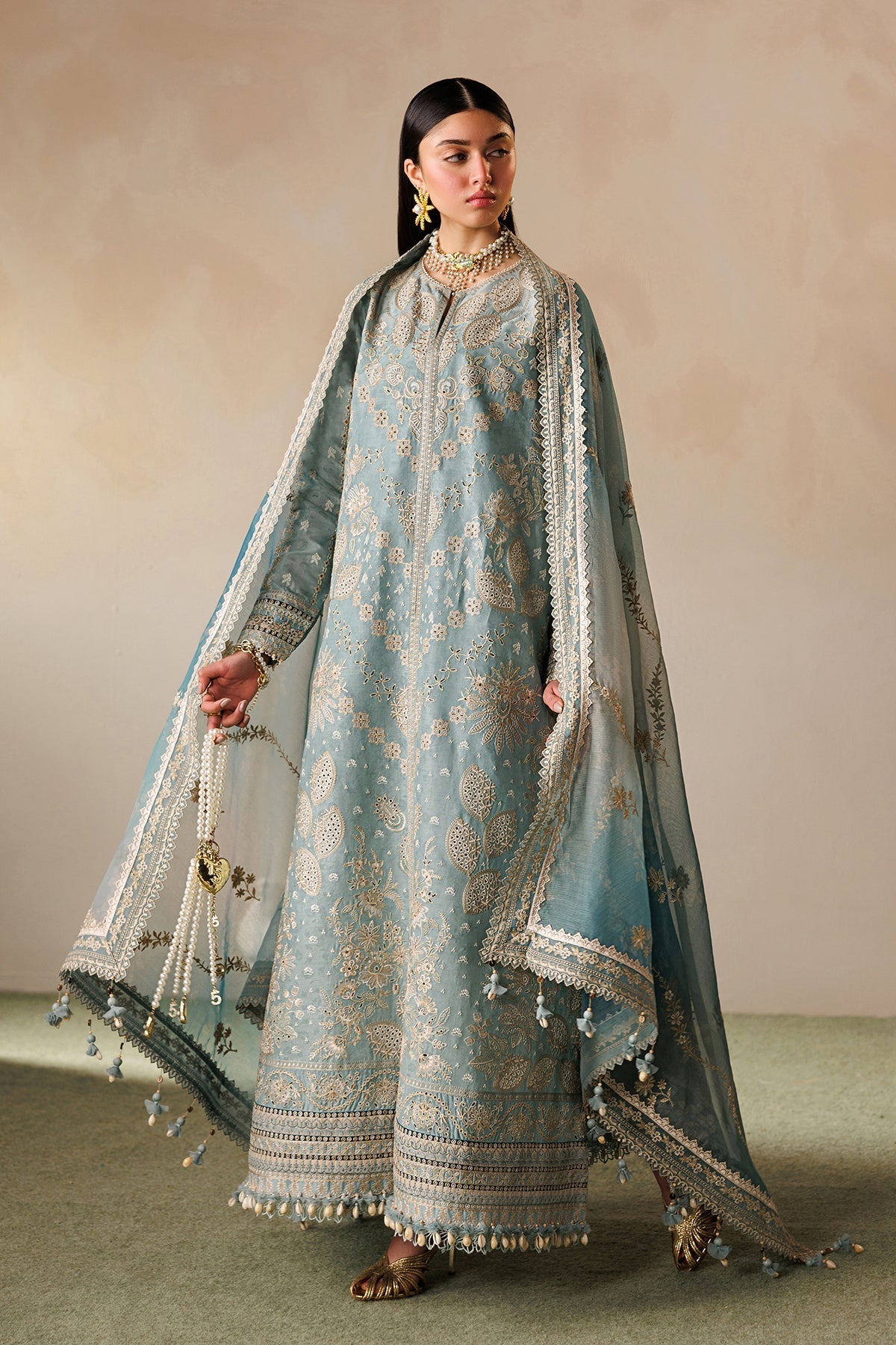 Baroque | Edit Lawnƒ??26 | EMBROIDERED LAWN EL26-D01 UNSTITCHED
