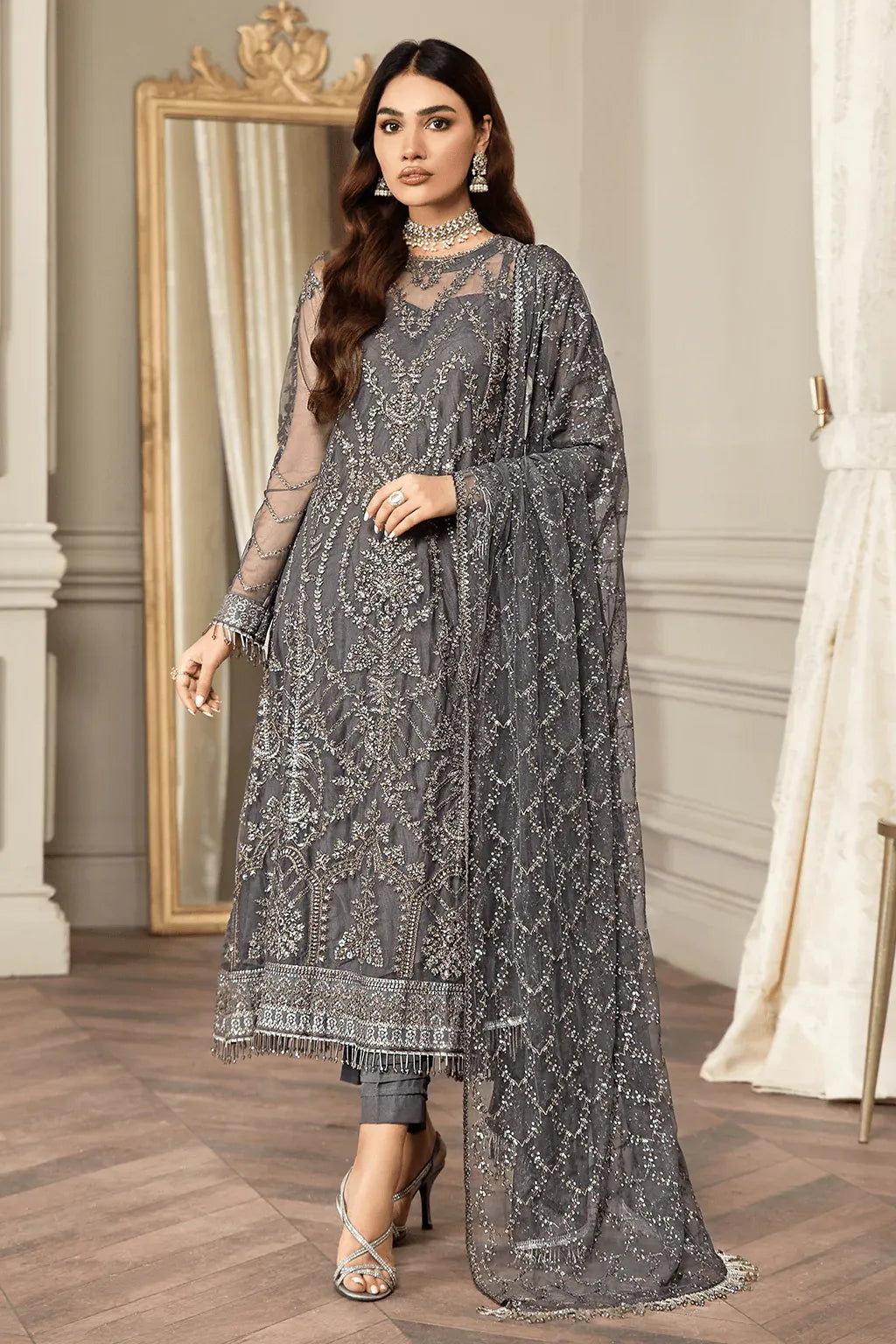 Zarif | Mehroz Formals | Storm Black - House Of Anaya