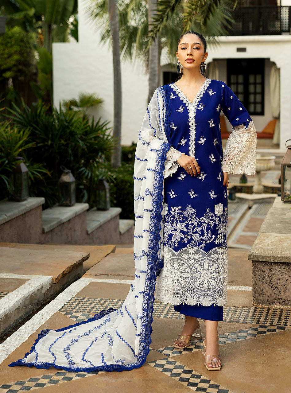 Zainab Chottani | Chikankari 25 | Sia - 11B - Riwayat-e-Khas