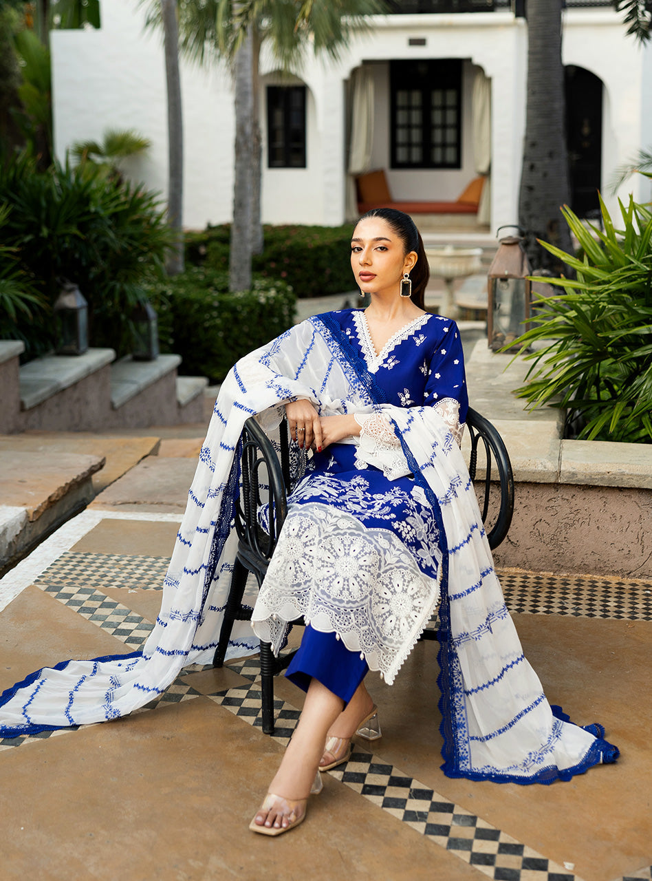 Zainab Chottani | Chikankari 25 | Sia - 11B - Riwayat-e-Khas