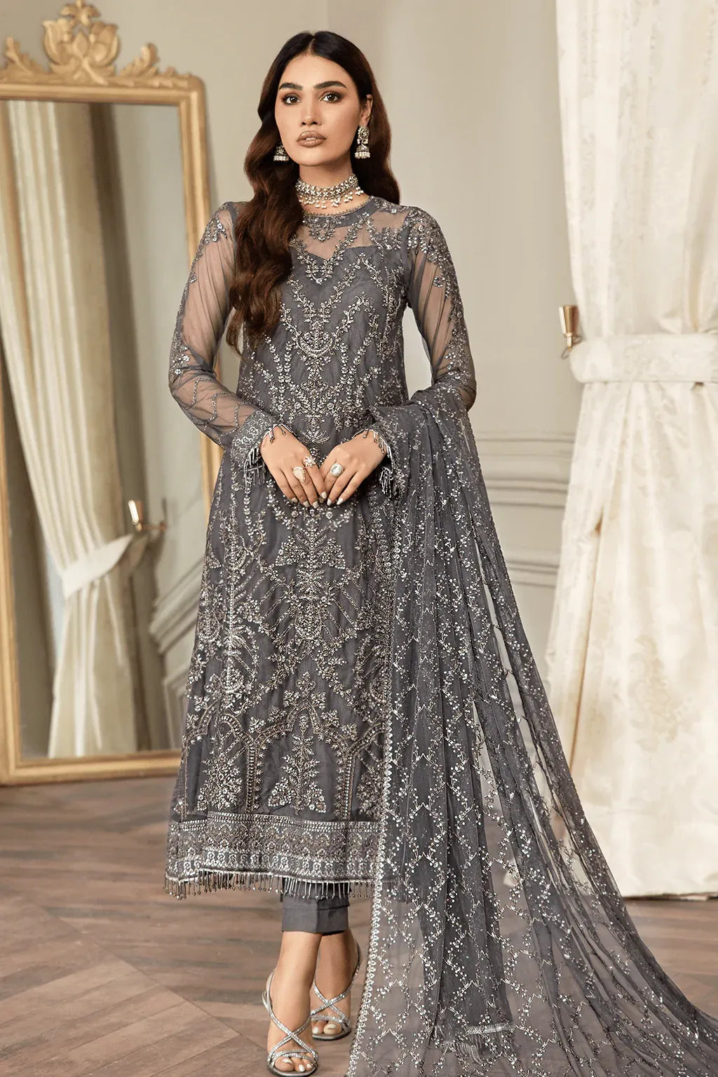 Zarif | Mehroz Formals | Storm Black - House Of Anaya