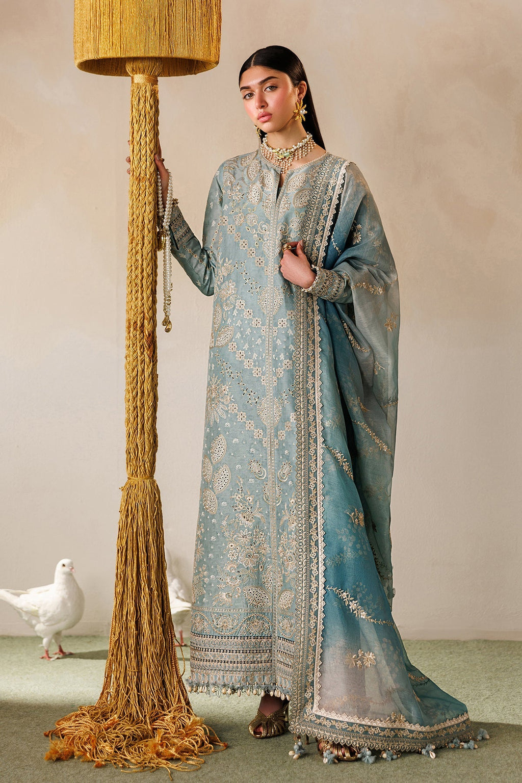 Baroque | Edit Lawnƒ??26 | EMBROIDERED LAWN EL26-D01 UNSTITCHED