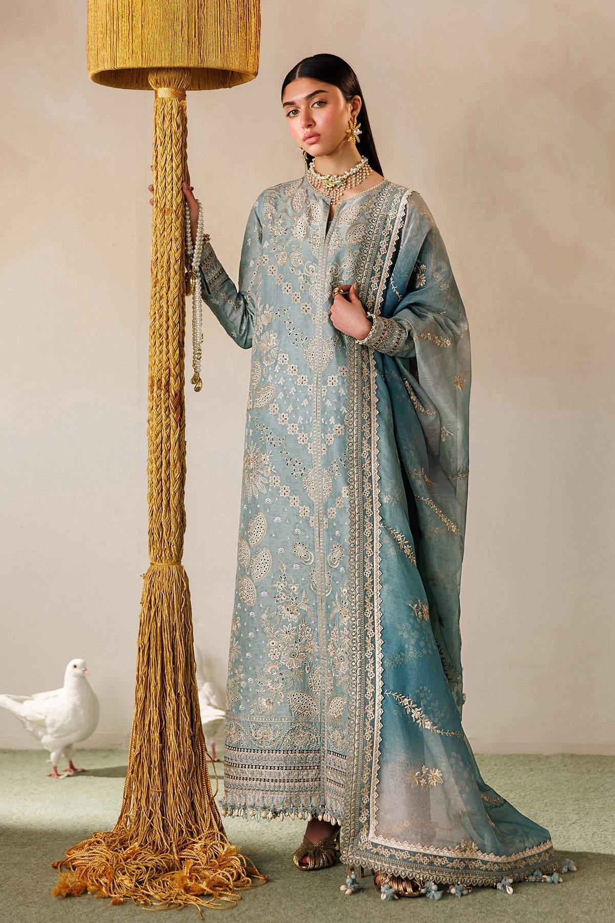 Baroque | Edit Lawnƒ??26 | EMBROIDERED LAWN EL26-D01 UNSTITCHED