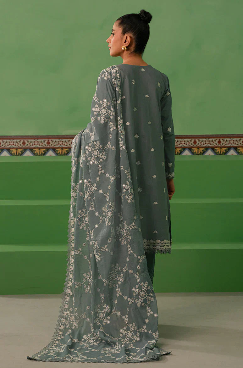 Cross Stitch | Mahiri Embroidered Collection | DUSTY GRANITE - House Of Anaya