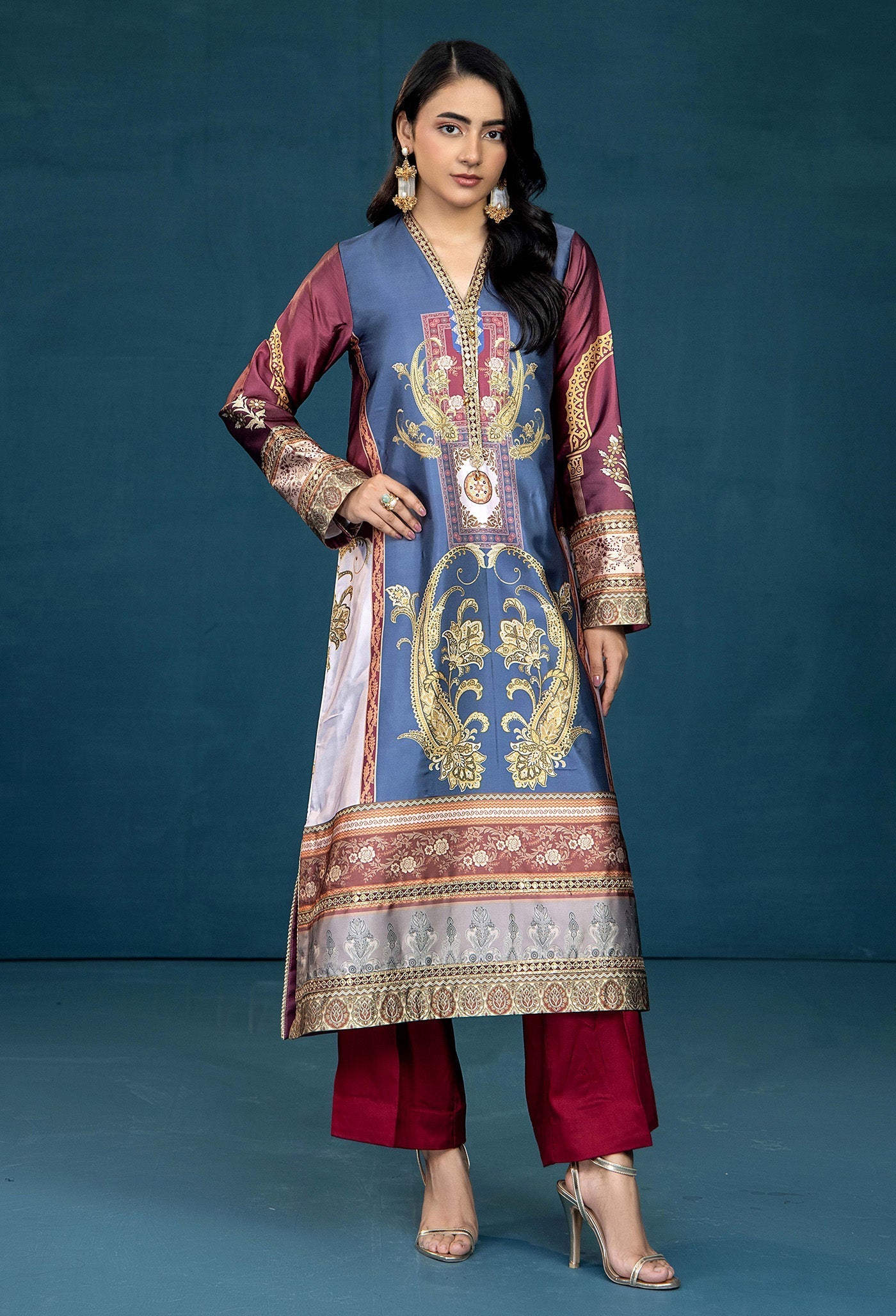 Adans Libas | Silk Shirt | SILK SHIRT-1PC  7624 - 1