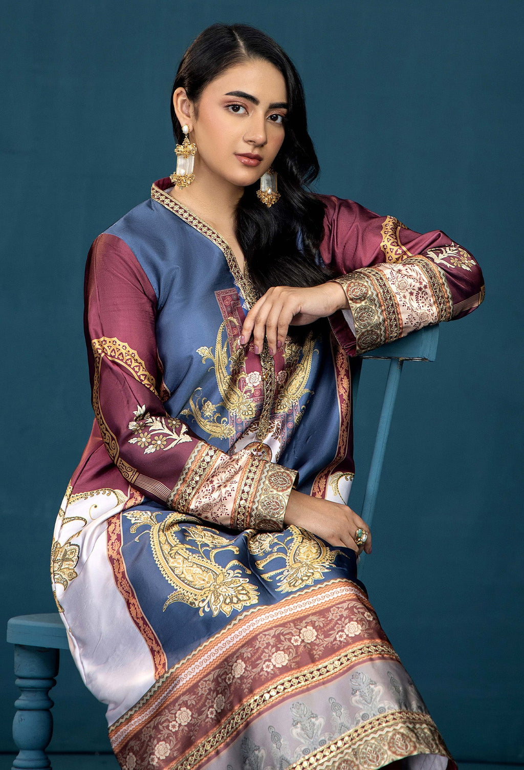 Adans Libas | Silk Shirt | SILK SHIRT-1PC  7624 - 4