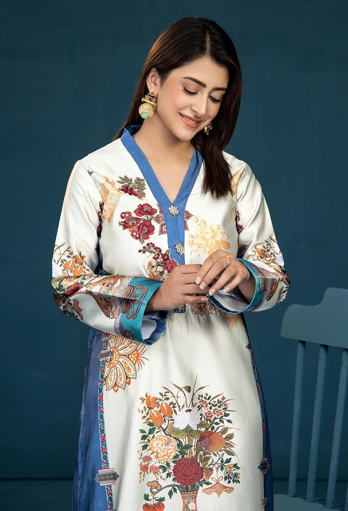Adans Libas | Silk Shirt | SILK SHIRT-1PC  7625 - 2