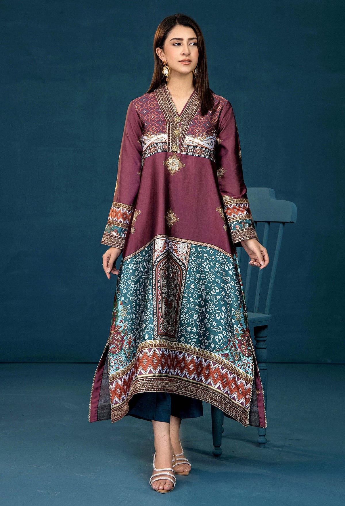 Adans Libas | Silk Shirt | SILK SHIRT-1PC  7626 - 1