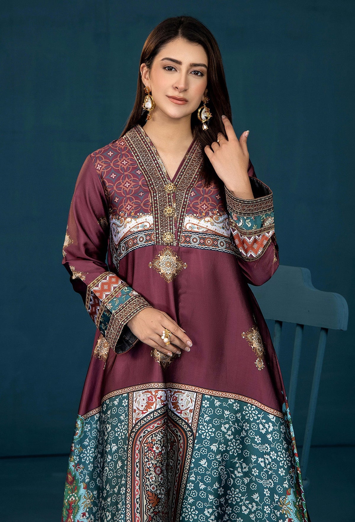 Adans Libas | Silk Shirt | SILK SHIRT-1PC  7626 - 2