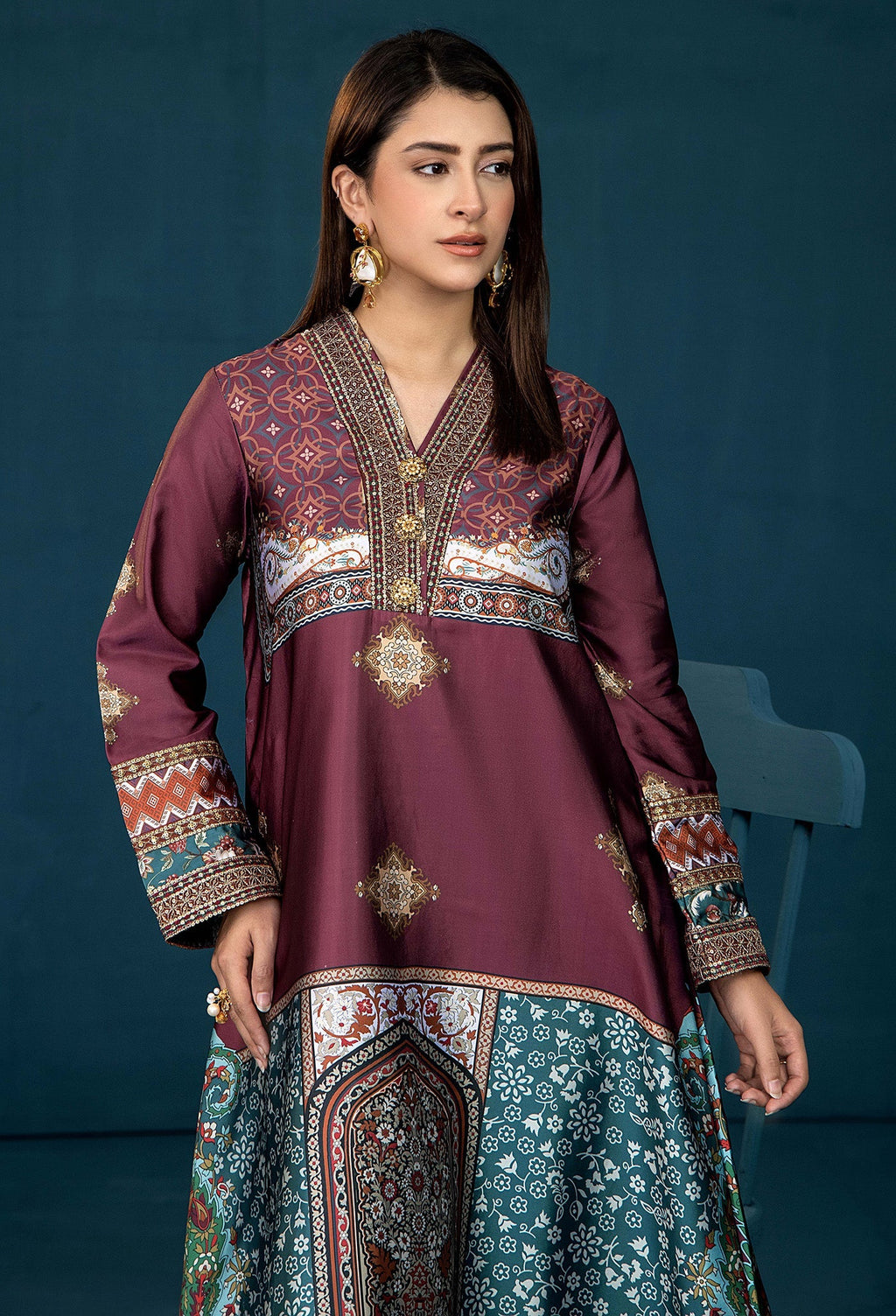 Adans Libas | Silk Shirt | SILK SHIRT-1PC  7626 - 4