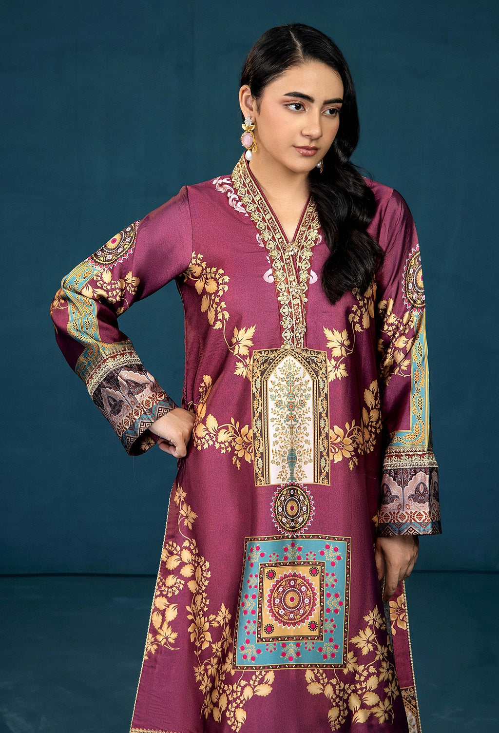 Adans Libas | Silk Shirt | SILK SHIRT-1PC  7629 - 3