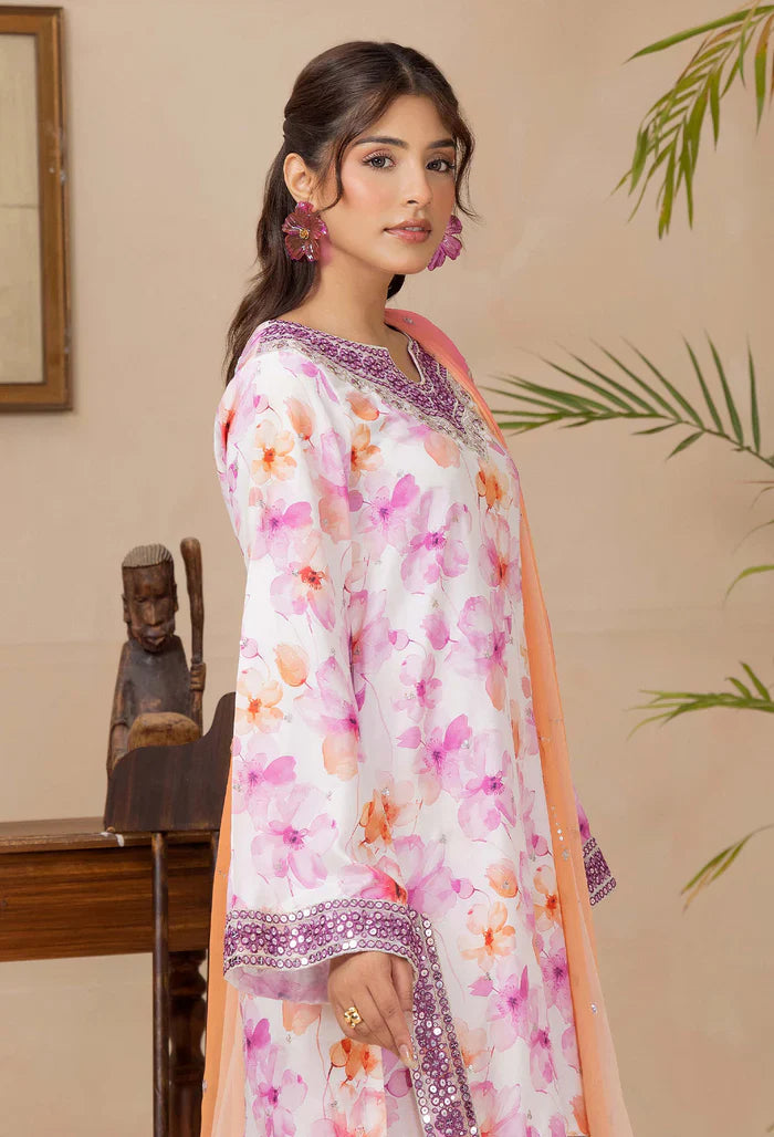 Adans Libas | Adans Embroidered satin  | Satin Lawn 828211