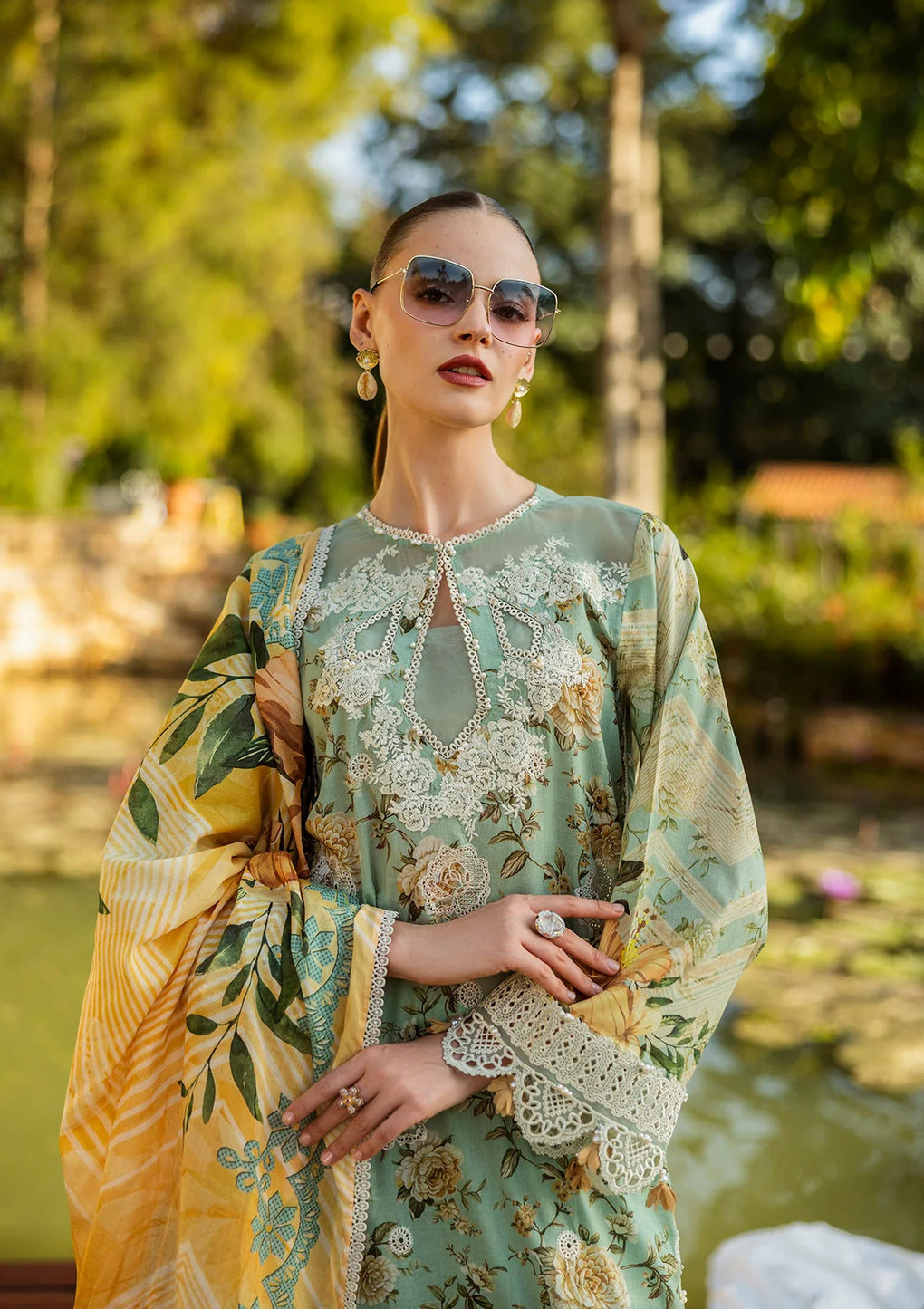 Elaf Premium | Print Chikankari 25 | ELK-06A PISTACHIO DREAMS
