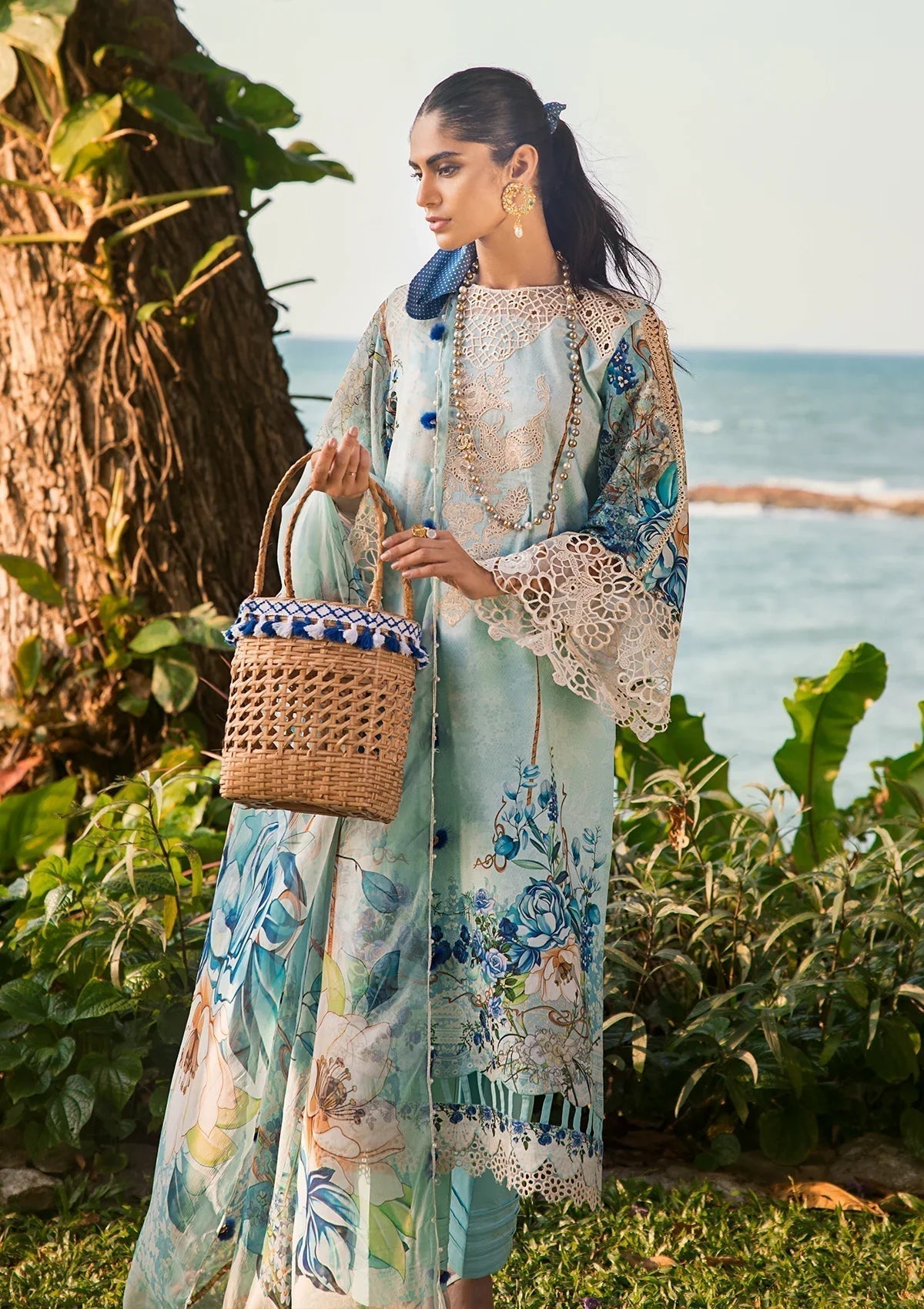 ELAF Signature Embroidered Lawn 3Pc Suit ESL-07B HEAVEN'S MIST